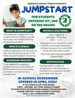 Jumpstart flyer showing little girl reading a book.